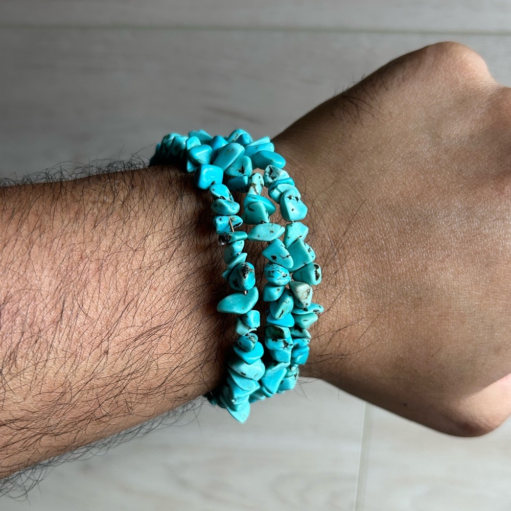 Turquoise 3 stranded wraparound Bracelet
